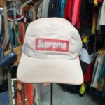 AS-IS PINK SUPREME REVERSE LABEL CAMPER HAT