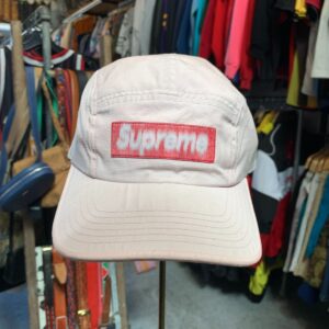 SUPREME AS-IS PINK SUPREME REVERSE LABEL CAMPER HAT in PINK