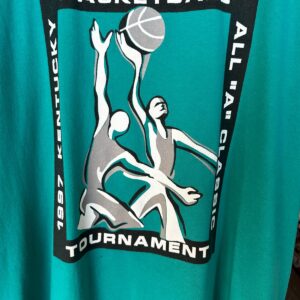 BEST 1997 KENTUCKY BASKETBALL TOURNAMENT T-SHIRT SINGLE STITCH in GREEN, BLACK, WHITE