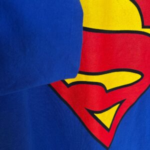 WARNER BROS. 2000 SINGLE STITCH SUPERMAN EMBLEM T-SHIRT OVERSIZED LOGO - OFFICIAL MERCH in BLUE, RED, YELLOW