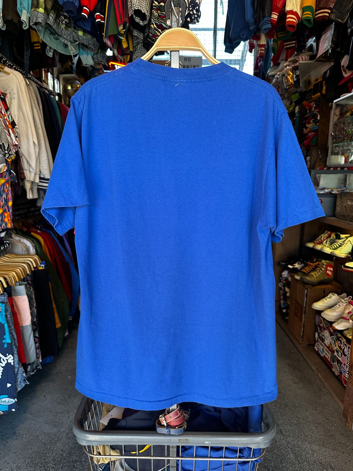 WARNER BROS. 2000 SINGLE STITCH SUPERMAN EMBLEM T-SHIRT OVERSIZED LOGO - OFFICIAL MERCH in BLUE, RED, YELLOW