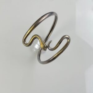 RAD! 925 ANTIQUED STERLING SILVER INTERLOCKED SNAKE CUFF BRACELET *STAMPED in SILVER