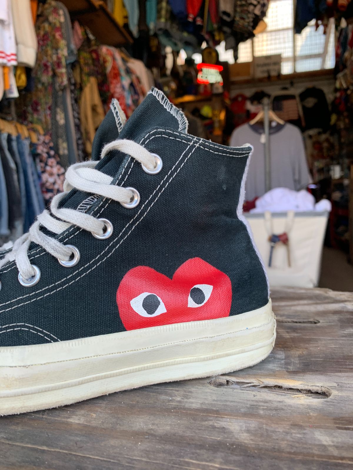 COMME DES GARCON X CONVERSE AS-IS CONVERSE COMME DES GARCON SNEAKERS in BLACK