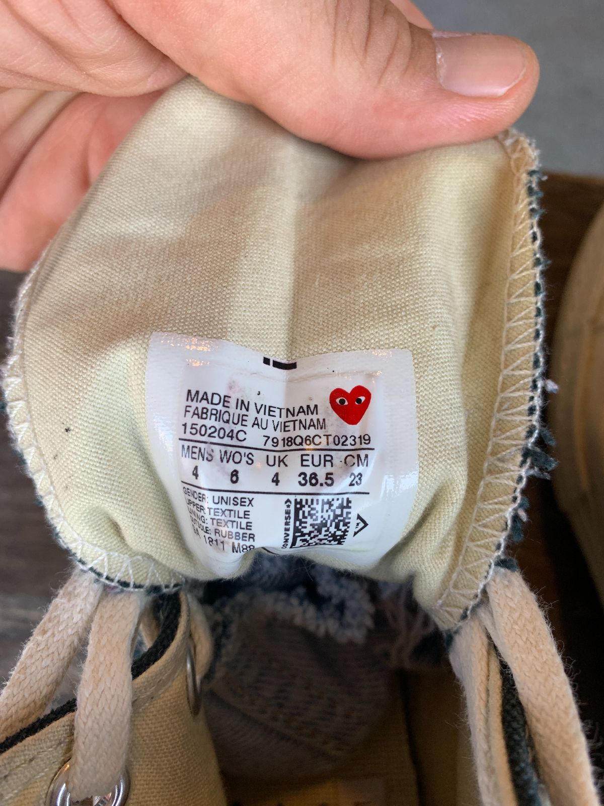 COMME DES GARCON X CONVERSE AS-IS CONVERSE COMME DES GARCON SNEAKERS in BLACK