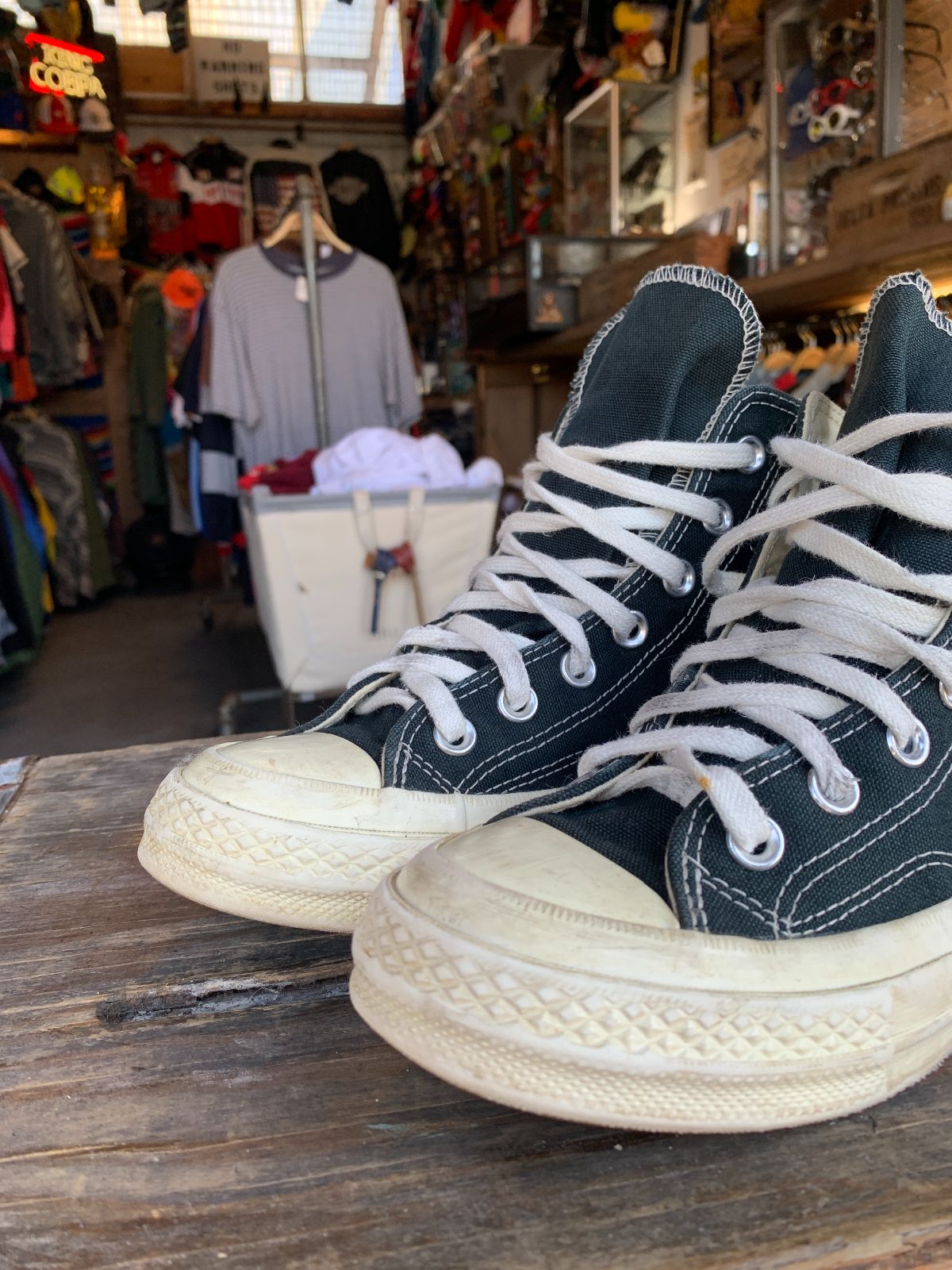 COMME DES GARCON X CONVERSE AS-IS CONVERSE COMME DES GARCON SNEAKERS in BLACK