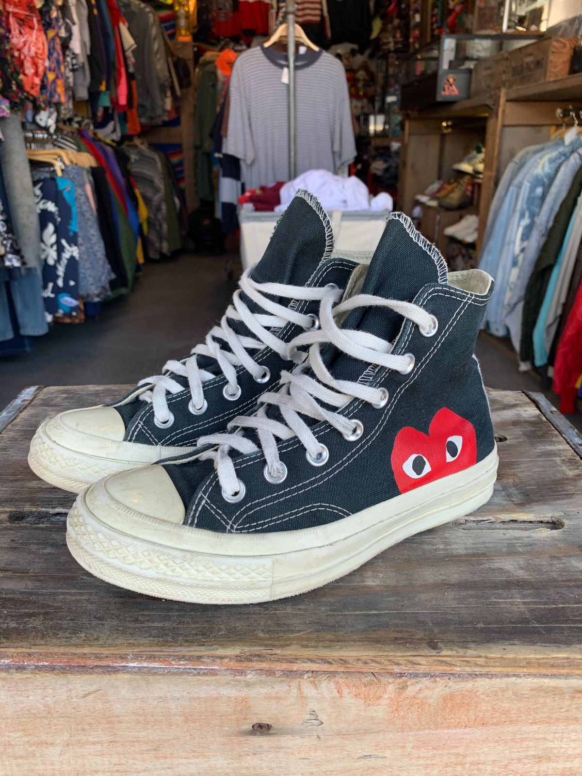 COMME DES GARCON X CONVERSE AS-IS CONVERSE COMME DES GARCON SNEAKERS in BLACK
