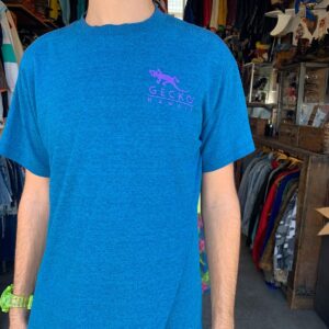 TEE JAYS AS-IS SUPER SICK 90S GECKO HAWAII  SINGLE STITCHED T-SHIRT in BLUE