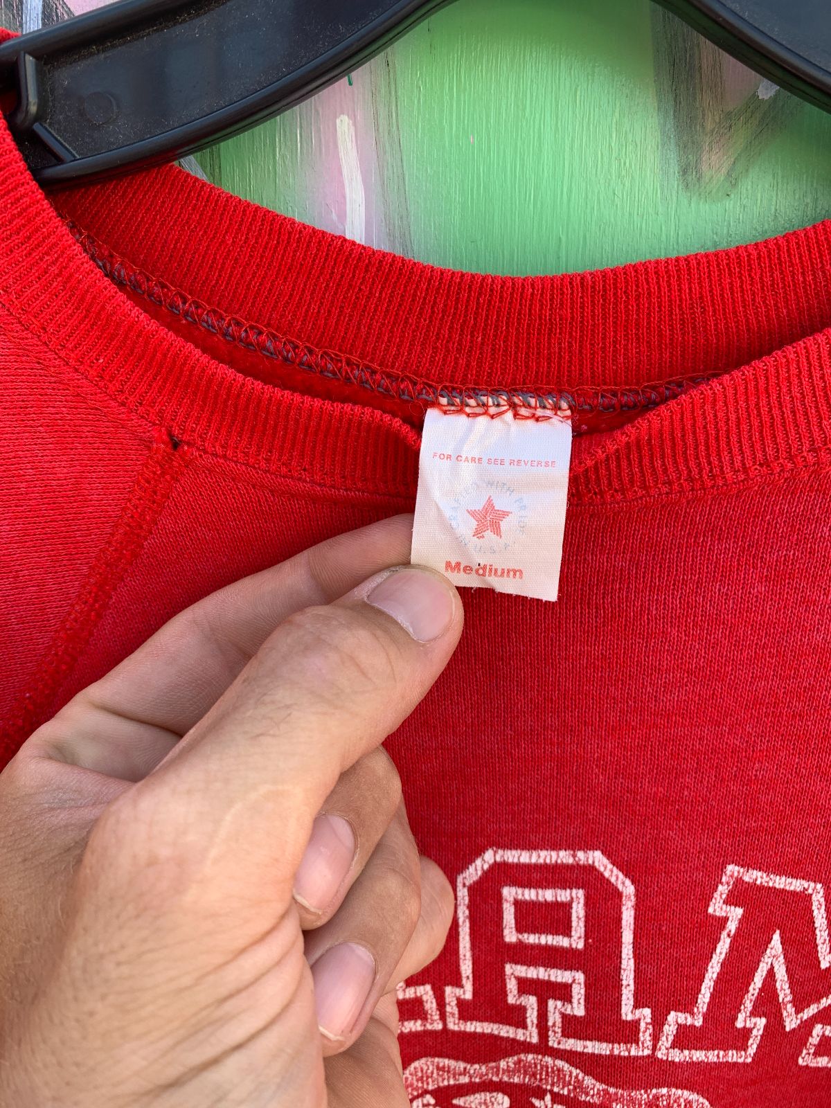 SWEET! MIAMI UNIVERSITY CROPPED SHORT SLEEVE RAGLAN SWEATSHIRT in RED, WHITE