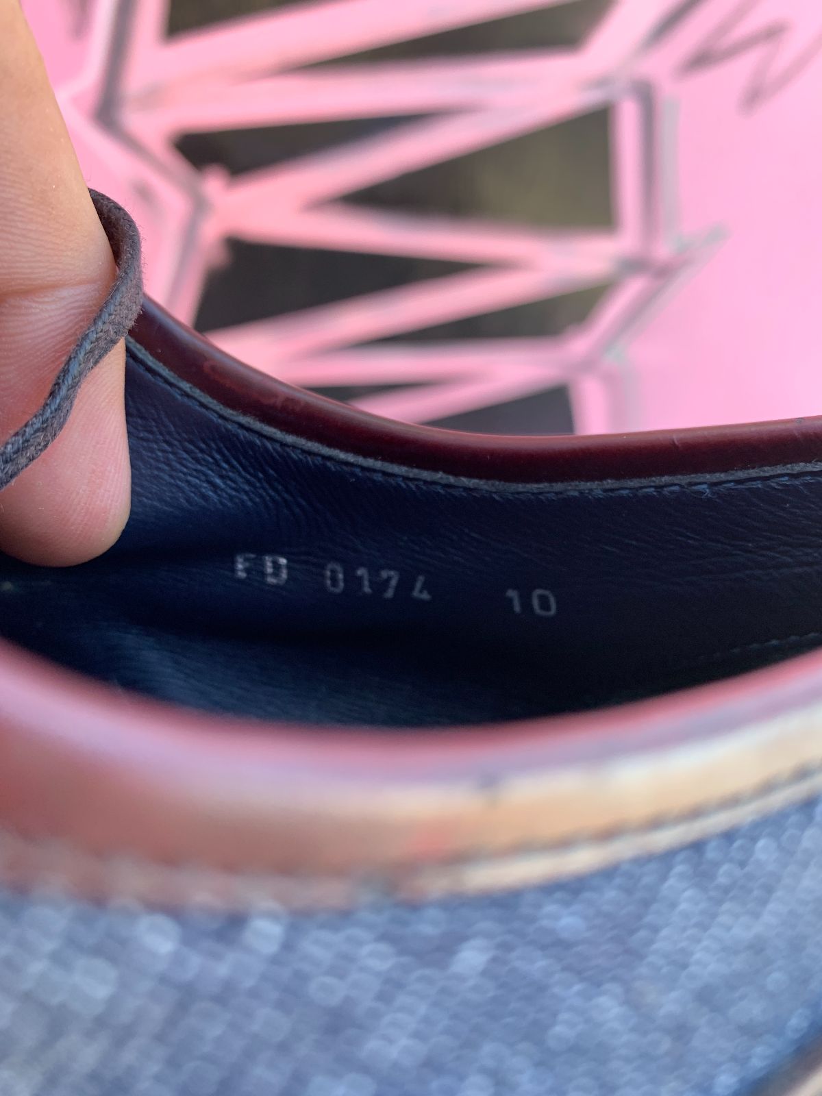 LOUIS VUITTON AS-IS LOUIS VUITTON INDIGO DENIM UPPER LEATHER HEEL SNEAKER OXFORD in BLUE