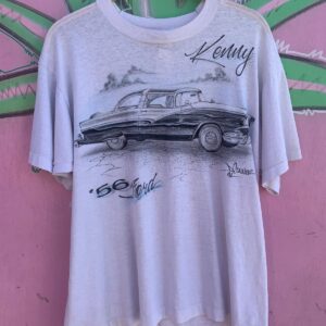 SCREEN STARS 56 FORD FOR KENNY AIRBRUSHED SINGLE STITCH GRAPHIC T SHIRT in WHITE