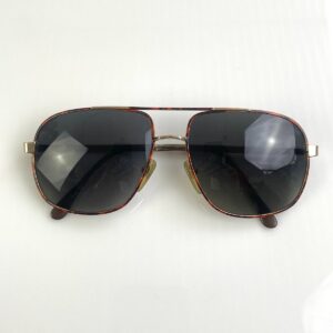 FLECKED & GOLD WIRE FRAME AVIATOR STYLE SUNGLASSES, CUSTOM POLARIZED GRADIENT SMOKE LENSE, ANTI REFLECTIVE COATING in GOLD, BROWN, BLACK