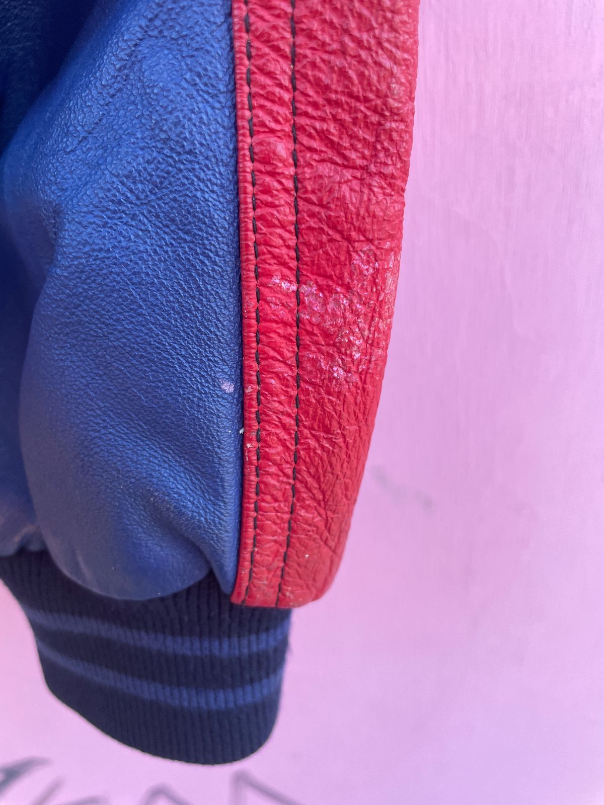 EURO MONO FUN! 1980S-90S CROPPED COLORBLOCK LEATHER JACKET in RED, GREEN, PURPLE