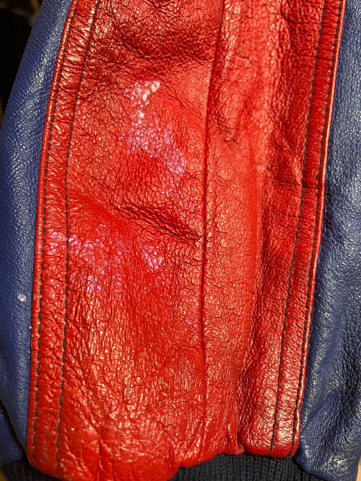 EURO MONO FUN! 1980S-90S CROPPED COLORBLOCK LEATHER JACKET in RED, GREEN, PURPLE