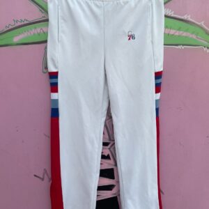 HARDWOOD CLASSICS CLASSIC! PHILADELPHIA 76ERS COLORBLOCK TRACK PANTS in WHITE, RED, BLUE