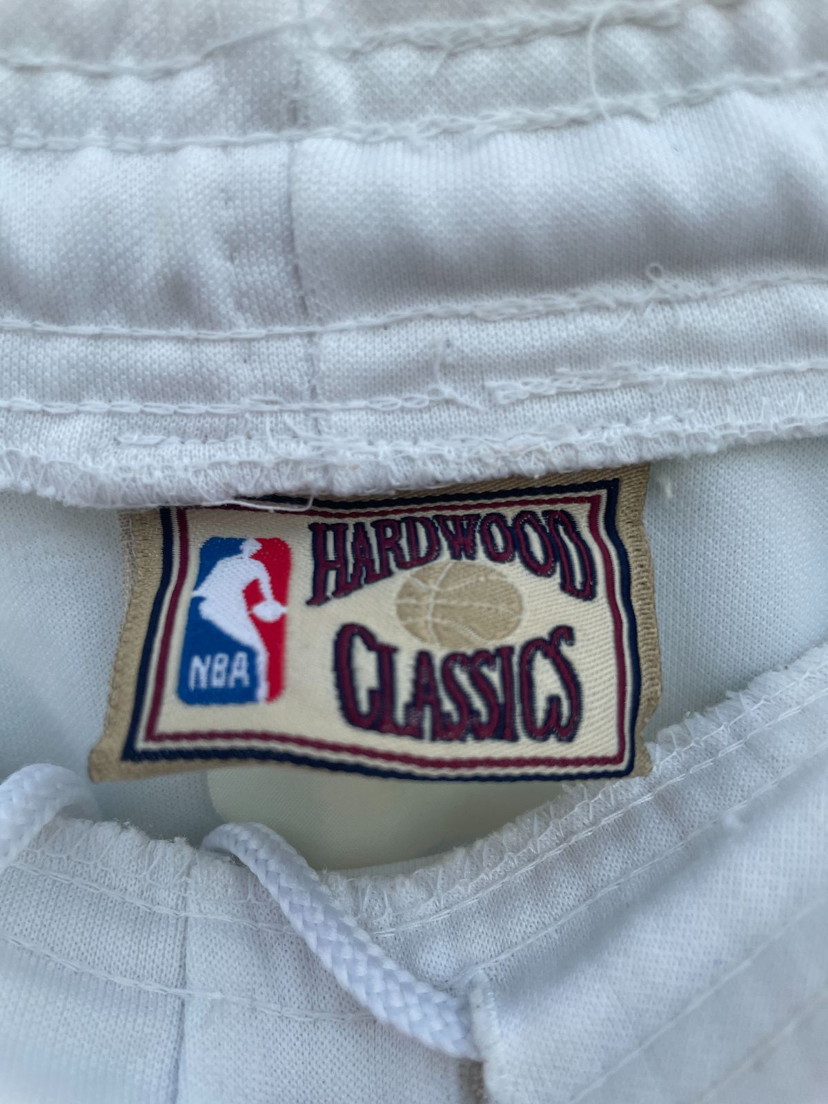 HARDWOOD CLASSICS CLASSIC! PHILADELPHIA 76ERS COLORBLOCK TRACK PANTS in WHITE, RED, BLUE