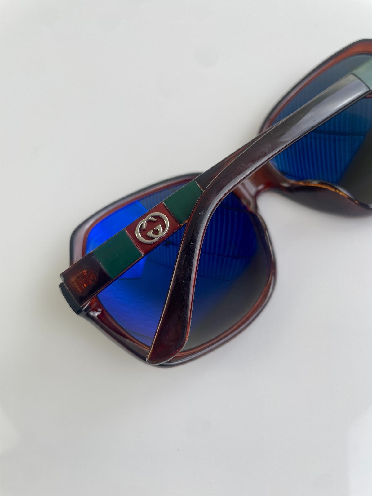 GUCCI *AS-IS* EARLY Y2K ROUNDED OVERSIZED SUNGLASSES, CUSTOM SMOKE LENSE in BROWN, BLACK