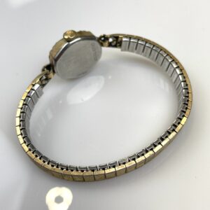 GRUEN *AS-IS* SWEET 1960S 14K GOLD-FILL LADIES WIND-UP WATCH, STRETCH BAND in GOLD