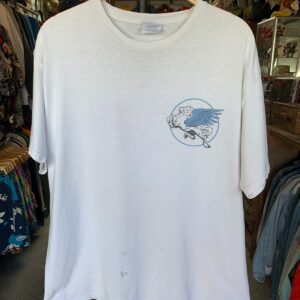 HANES STEVE MILLER BAND STEEL HORSE BACK AND FRONT GRAPHIC T-SHIRT in WHITE