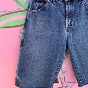 DICKIES AS-IS DISTRESSED DICKIES CARPENTER DENIM CUT OFF SHORTS in BLUE
