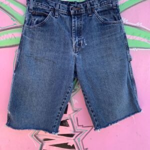 DICKIES AS-IS DISTRESSED DICKIES CARPENTER DENIM CUT OFF SHORTS in BLUE