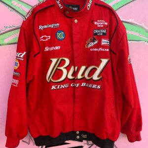 CHASE AUTHENTICS AS-IS CHASE AUTHENTICS BUD RACING NASCAR WINSTON CUP SERIES JACKET in RED