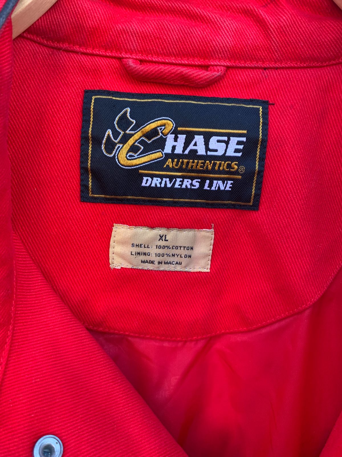 CHASE AUTHENTICS AS-IS CHASE AUTHENTICS BUD RACING NASCAR WINSTON CUP SERIES JACKET in RED