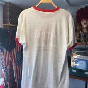 1981 INDIANA UNIVERSITY NATIONAL CHAMPS RINGER TEE in WHITE, RED