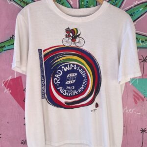 GOLDEN CUP *AS-IS* AUSTRIA GOLDEN CUP BICYCLE RACE SINGLE STITCH T-SHIRT - BOXY CUT in WHITE