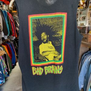 AS-IS PERFECTLY DISTRESSED RARE Y2K BAD BRAINS BLACK DR KNOW PHOTO T-SHIRT in BLACK