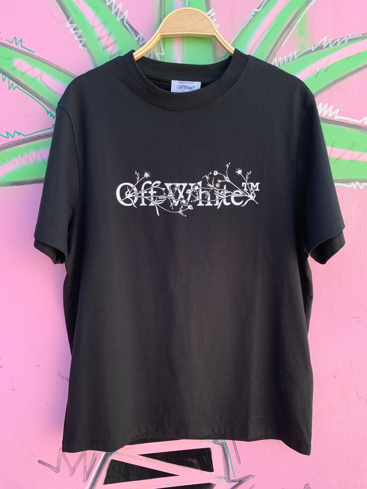 OFF-WHITE C/O VIRGIL ABLOH OFF-WHITE FW 24 BOOKISH FLOWER SKATE T-SHIRT in BLACK