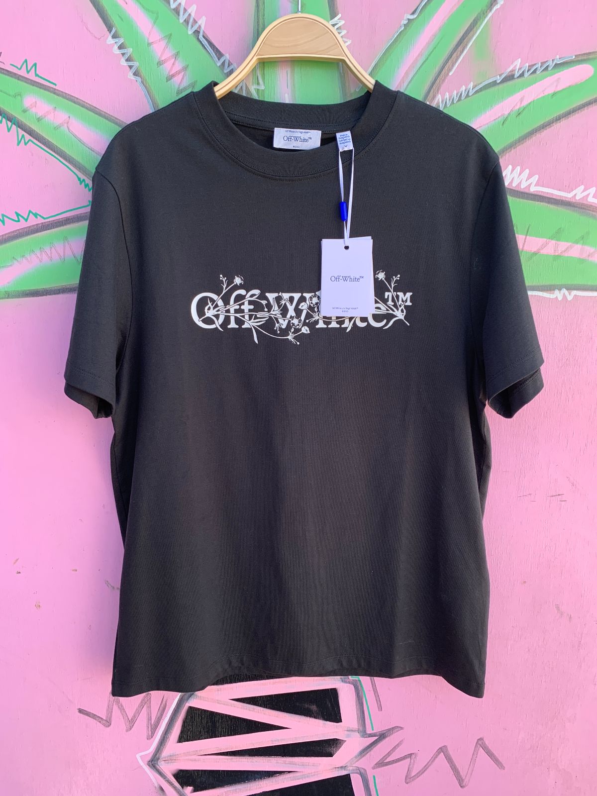 OFF-WHITE C/O VIRGIL ABLOH OFF-WHITE FW 24 BOOKISH FLOWER SKATE T-SHIRT in BLACK