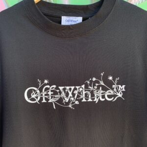 OFF-WHITE C/O VIRGIL ABLOH OFF-WHITE FW 24 BOOKISH FLOWER SKATE T-SHIRT in BLACK