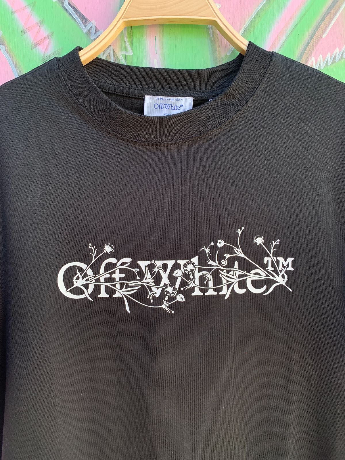 OFF-WHITE C/O VIRGIL ABLOH OFF-WHITE FW 24 BOOKISH FLOWER SKATE T-SHIRT in BLACK