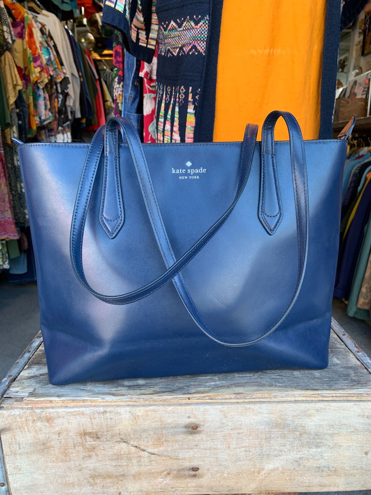 KATE SPADE KATE SPADE BLUE LEATHER PURSE in BLUE