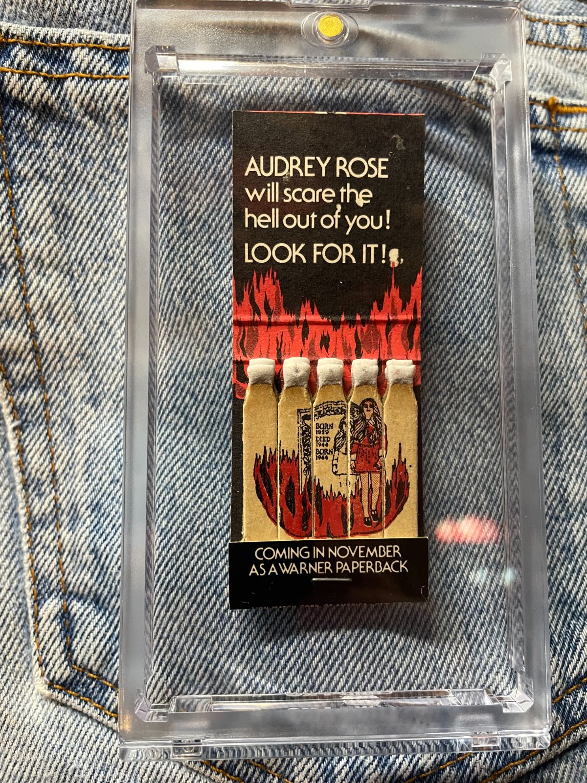 UNSTRUCK MATCHBOOK AUDREY ROSE THERE IS LIFE AFTER DEATH PAPERBACK BOOK