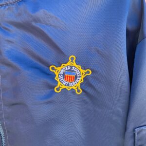 RD AND ME SATIN BOMBER UNITED STATES SECRET SERVICE RIBBED COLLAR & CUFFS in NAVY BLUE