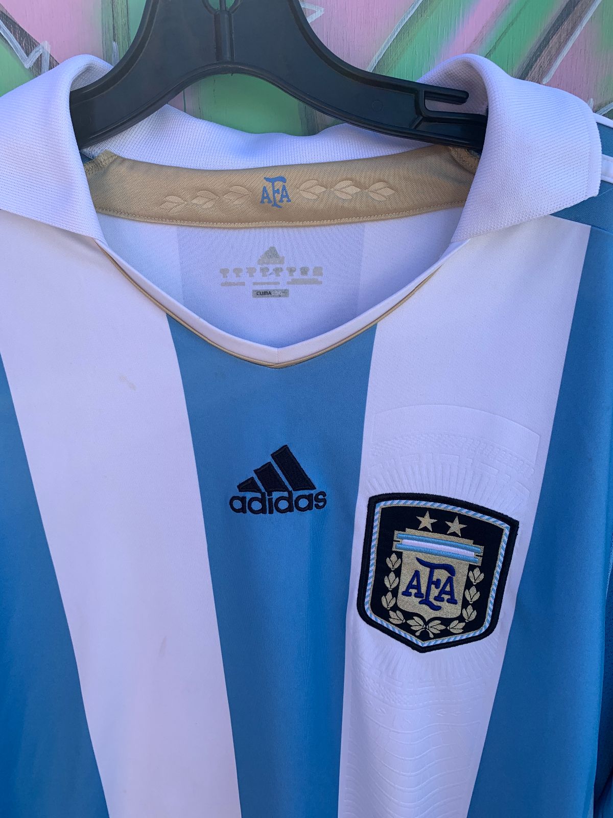 ADIDAS 201 2011 ADIDAS ARGENTINA SOCCER JERSEY in BLUE