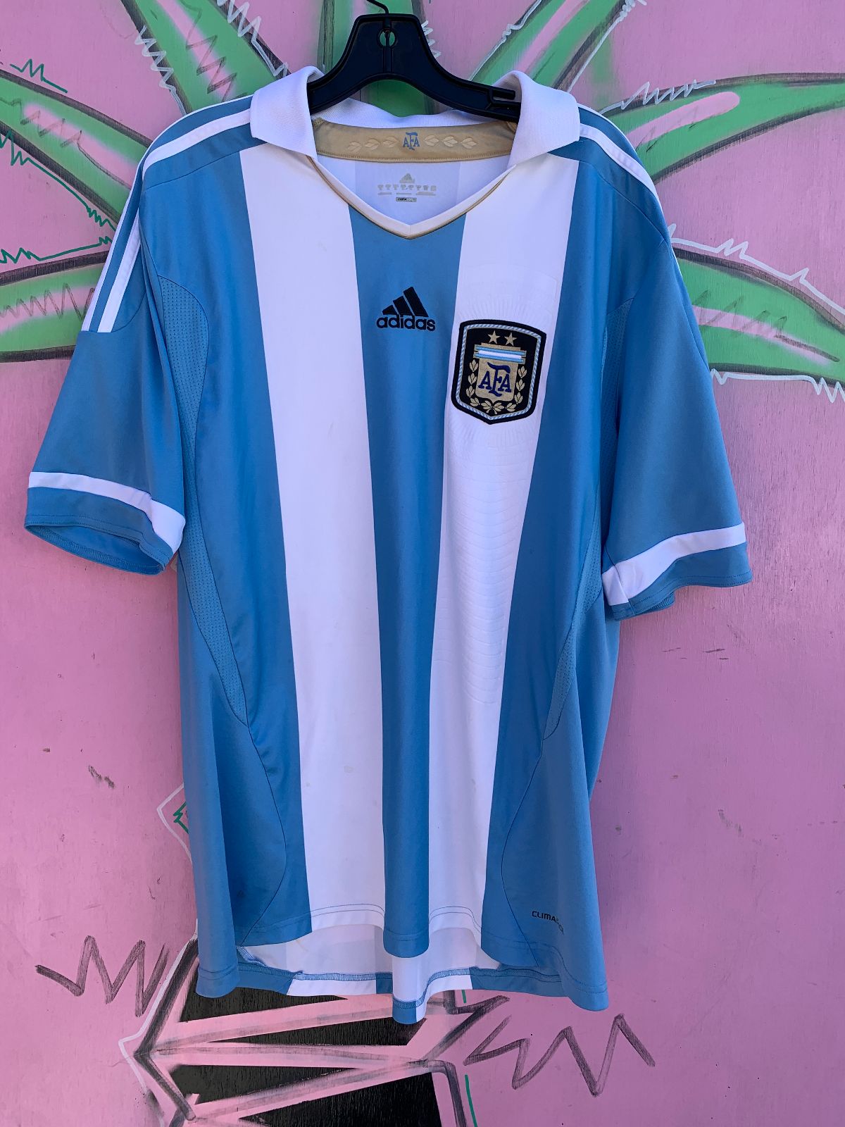 ADIDAS 201 2011 ADIDAS ARGENTINA SOCCER JERSEY in BLUE