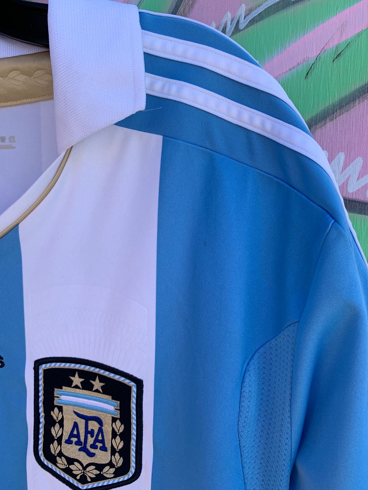 ADIDAS 201 2011 ADIDAS ARGENTINA SOCCER JERSEY in BLUE