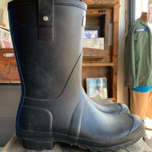 HUNTER *AS-IS* MENS SHORT HUNTER RAIN BOOTS in BLACK