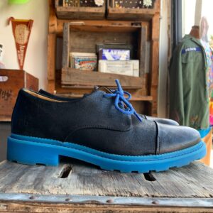 JOHN FLUEVOG AS-IS LEATHER WITH BLUE MIDSOLE SHOES in BLACK