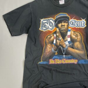ALL SPORT AS-IS Y2K 50 CENT IN DA COUNTRY RAP T-SHIRT in BLACK