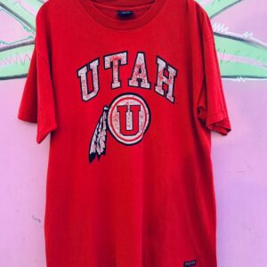 JANSPORT AS-IS UTAH UNIVERSITY UTES  LOGO T-SHIRT in RED