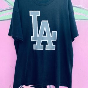 OVERSIZED CLASSIC LA DODGERS LOGO T-SHIRT in BLACK