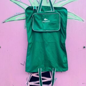 LACOSTE LACOSTE PARFUMS GARMENT BAG WITH FRONT ZIPPER POCKET in GREEN