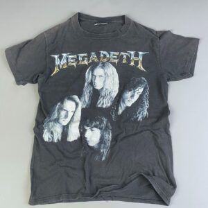 THE BROCKUM COLLECTION AS-IS PERFECTLY FADED COUNTDOWN TO EXTINCTION MEGADETH SINGLE STITCH T-SHIRT in BLACK