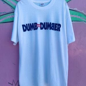 ANVIL DEADSTOCK DUMB AND DUMBER MOVIE PROMO SINGLE STITCH T-SHIRT in WHITE